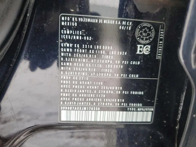 2018 VOLKSWAGEN TIGUAN SEL PREMIUM  