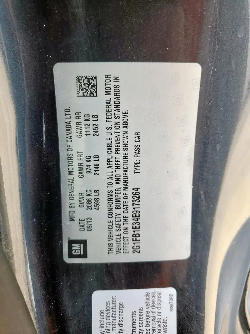 2014 CHEVROLET CAMARO LT  