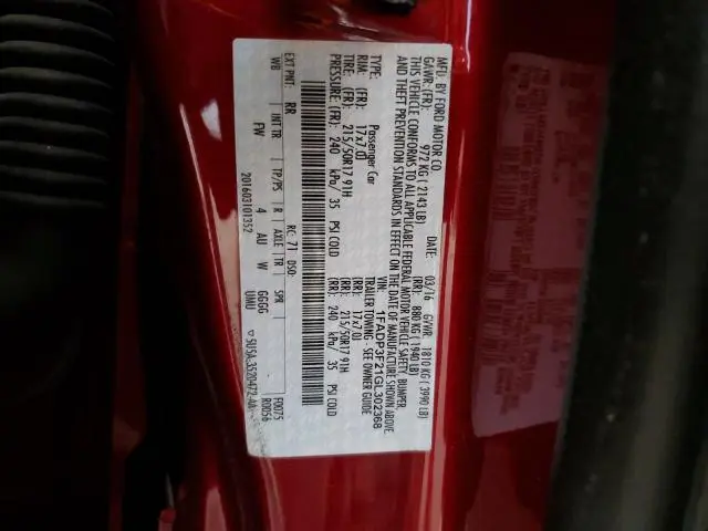 2016 FORD FOCUS SE  