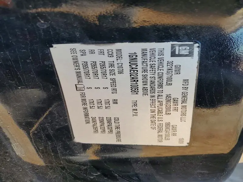 2010 CHEVROLET TAHOE C1500 LS  