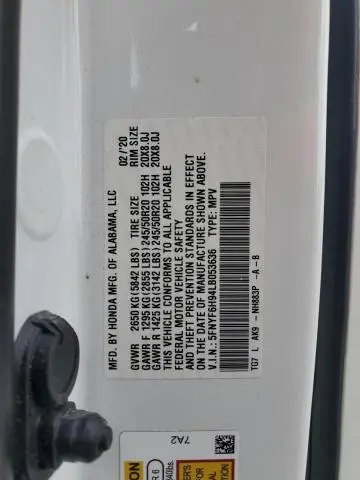 2020 HONDA PILOT TOURING  