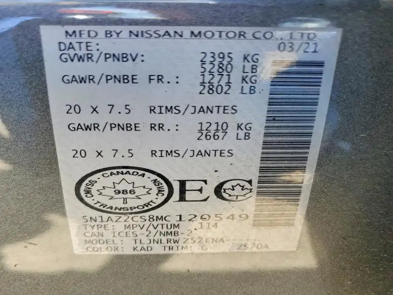 2021 NISSAN MURANO   