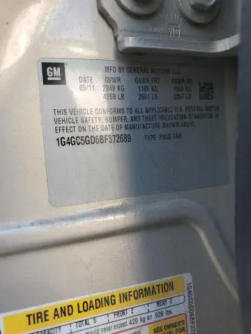 2011 BUICK LACROSSE CXL  