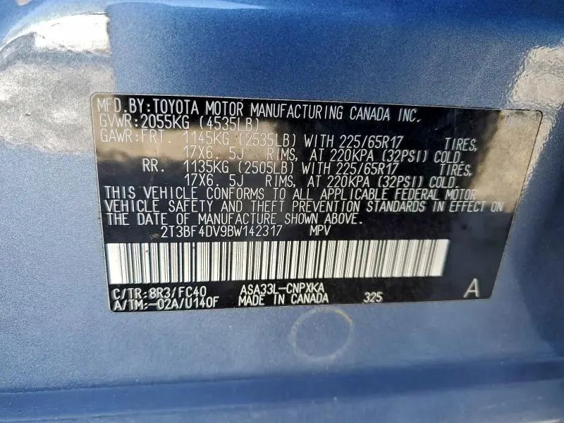 2011 TOYOTA RAV4 BASE  