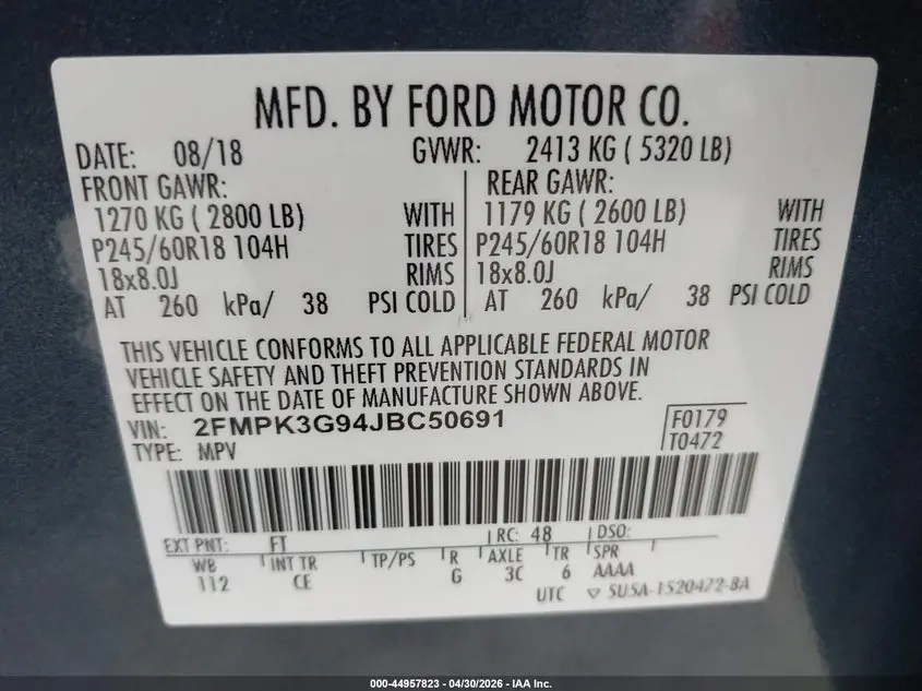 2018 FORD EDGE SE