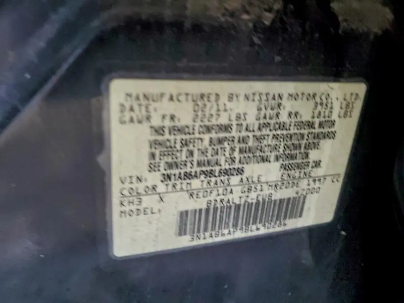 2011 NISSAN SENTRA 2.0  