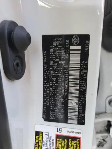 2020 TOYOTA CAMRY LE  