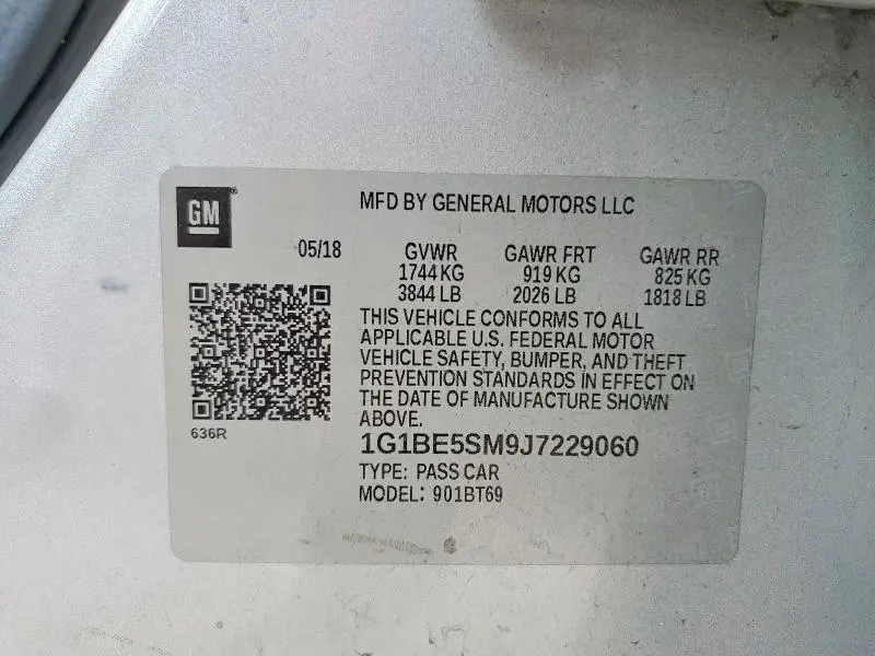 2018 CHEVROLET CRUZE LT  