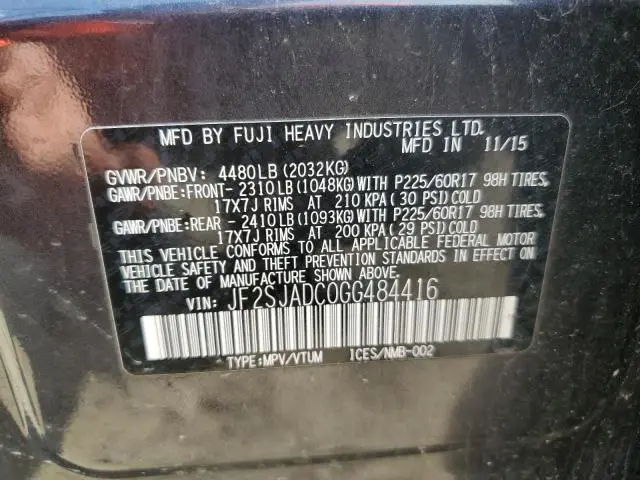 2016 SUBARU FORESTER 2.5I PREMIUM  