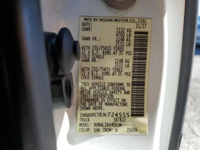 2018 NISSAN FRONTIER S  