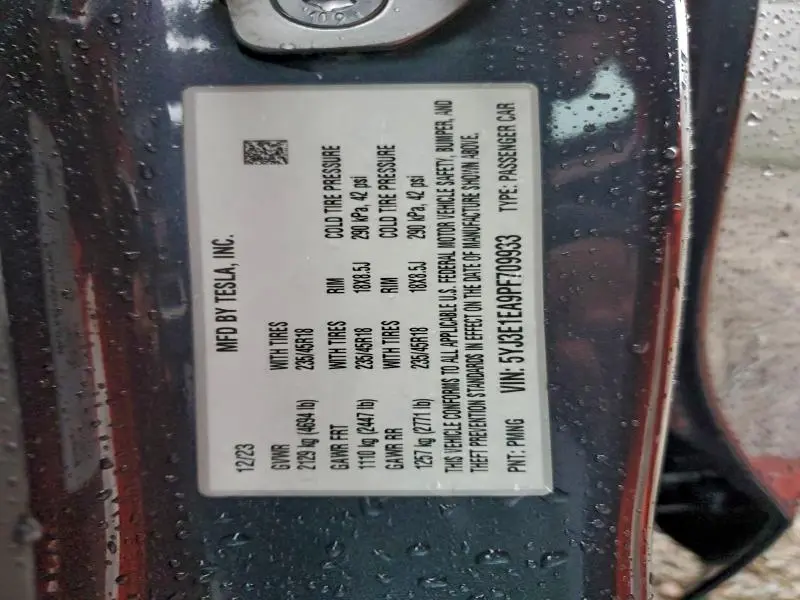 2023 TESLA MODEL 3   