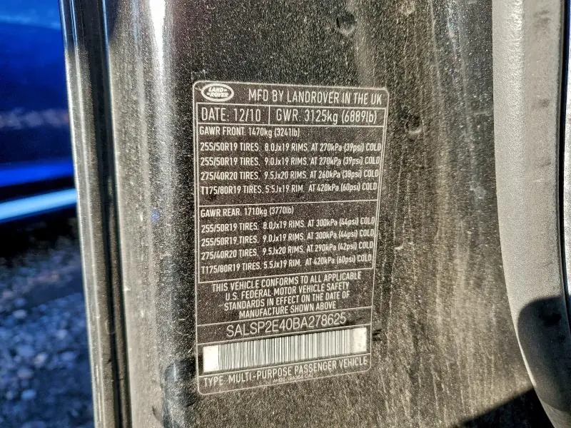 2011 LAND ROVER RANGE ROVER SPORT AUTOBIOGRAPHY  