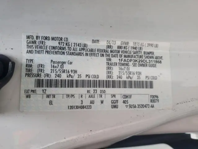 2013 FORD FOCUS SE  