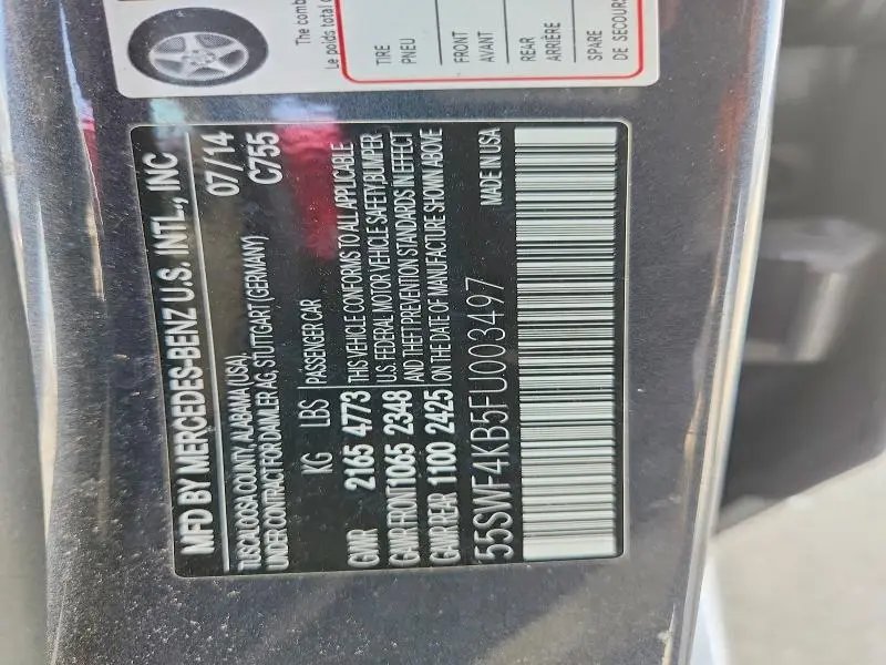 2015 MERCEDES-BENZ C 300 4MATIC  