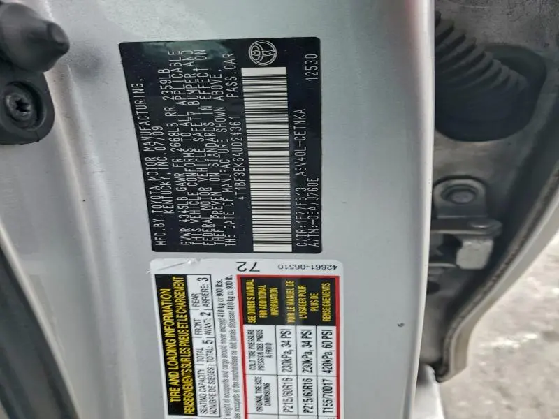 2010 TOYOTA CAMRY BASE  