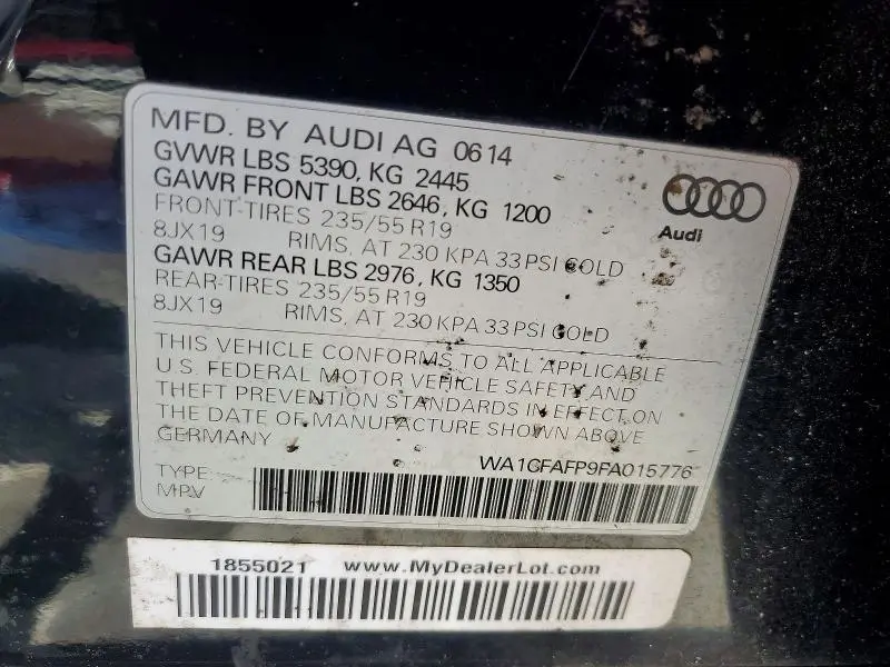 2015 AUDI Q5 PREMIUM  