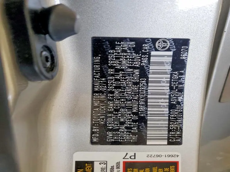 2014 TOYOTA CAMRY XLE  