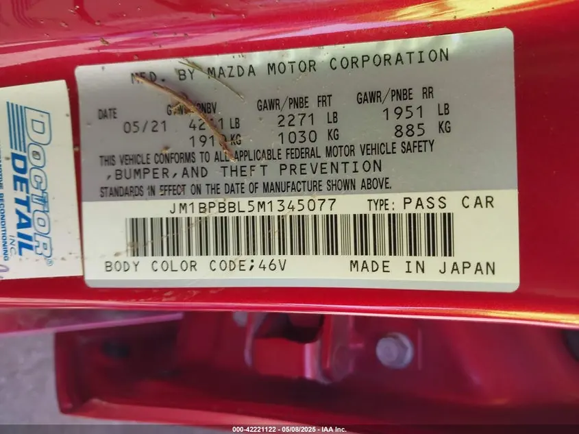 2021 MAZDA MAZDA3 SELECT