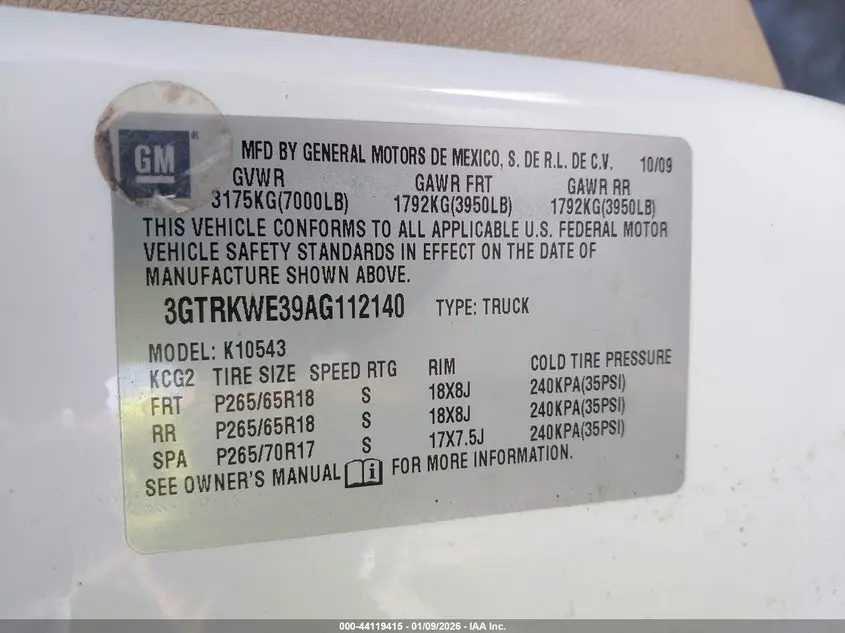 2010 GMC SIERRA 1500 SLT