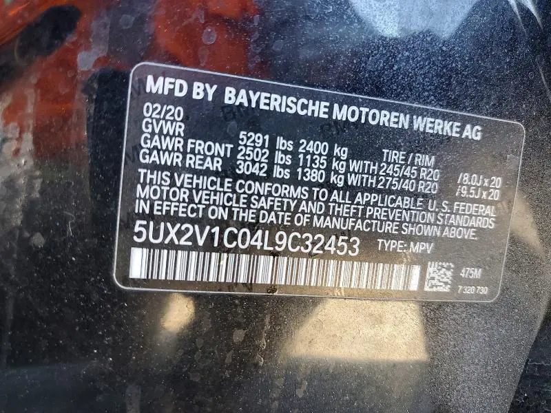 2020 BMW X4 XDRIVE30I  