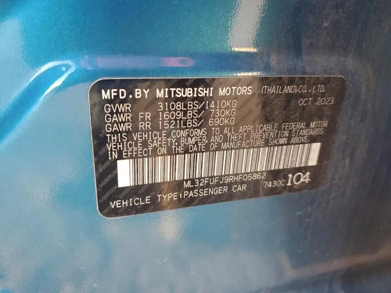 2024 MITSUBISHI MIRAGE G4 ES  