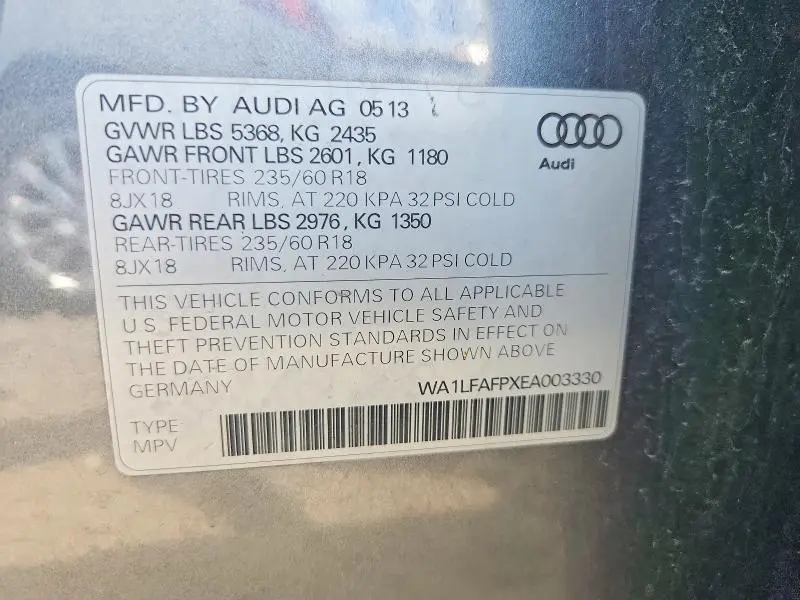 2014 AUDI Q5 PREMIUM PLUS  