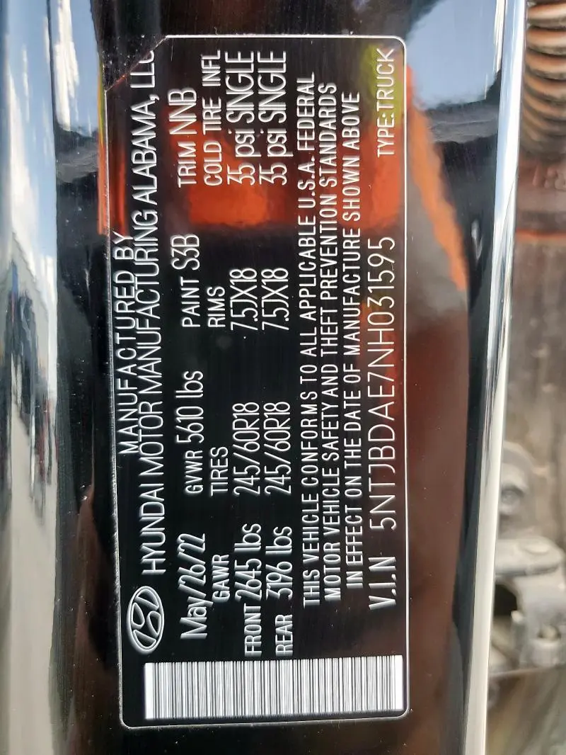 2022 HYUNDAI SANTA CRUZ SEL  