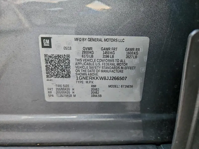 2018 CHEVROLET TRAVERSE PREMIER  