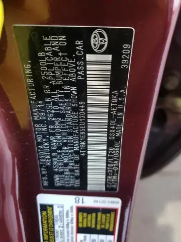 2014 TOYOTA AVALON BASE  