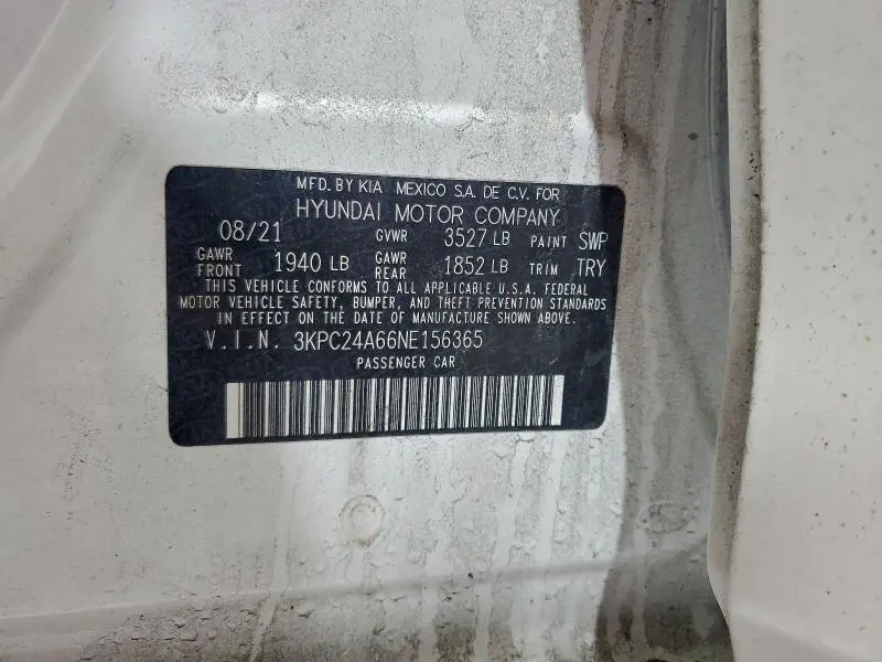 2022 HYUNDAI ACCENT SE  