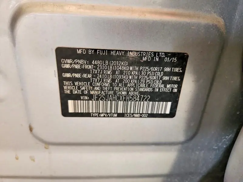 2015 SUBARU FORESTER
