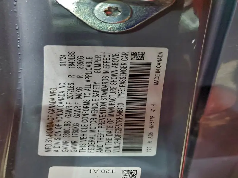 2024 HONDA CIVIC SPORT  