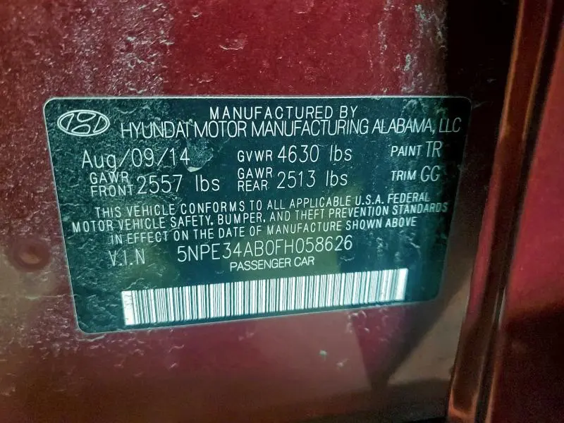 2015 HYUNDAI SONATA SPORT  