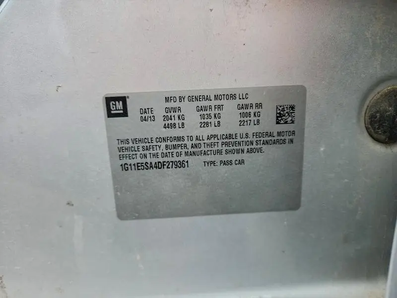 2013 CHEVROLET MALIBU 2LT  