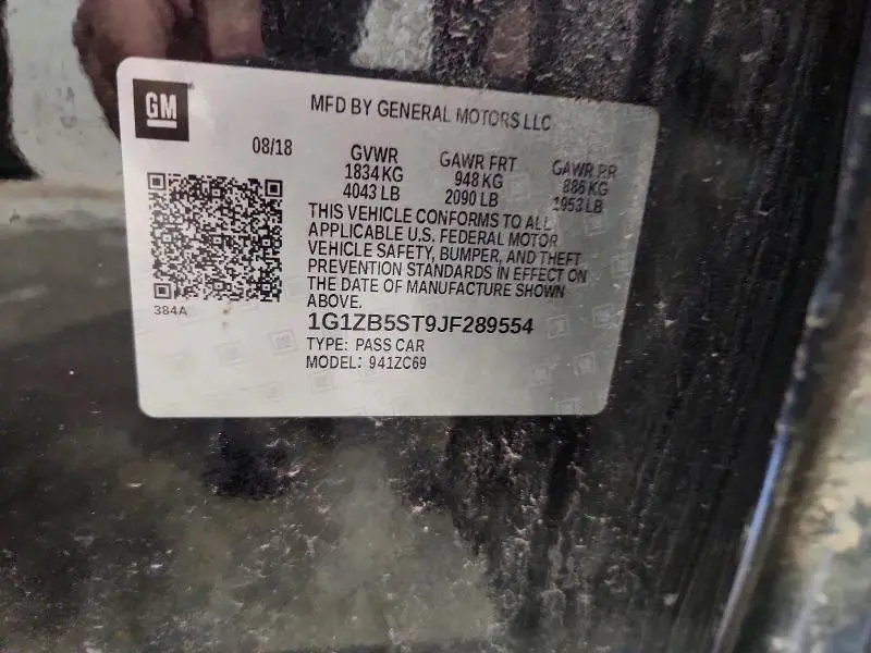 2018 CHEVROLET MALIBU LS  