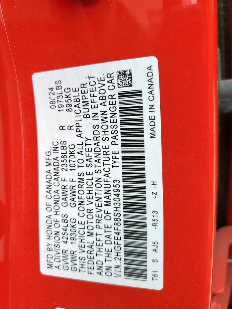 2025 HONDA CIVIC SPORT  