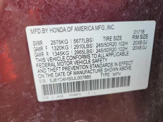 2018 ACURA MDX TECHNOLOGY  