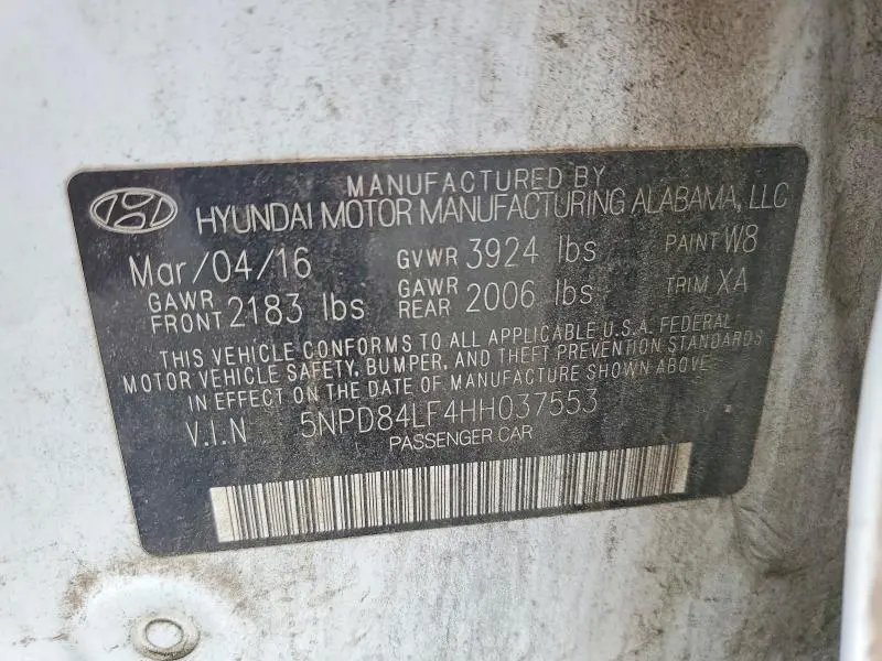 2017 HYUNDAI ELANTRA SE  