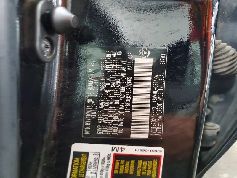 2011 TOYOTA CAMRY LE  