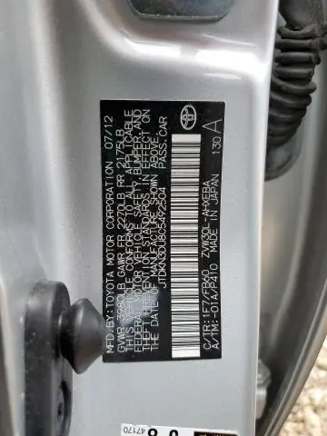 2012 TOYOTA PRIUS   