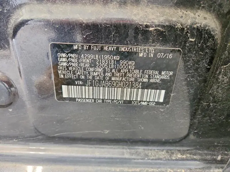 2016 SUBARU IMPREZA PREMIUM  