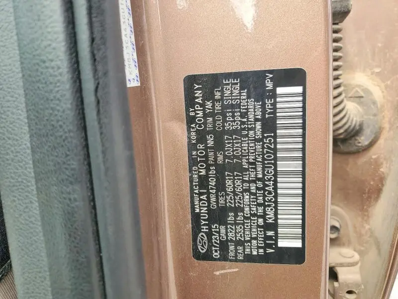 2016 HYUNDAI TUCSON SE  