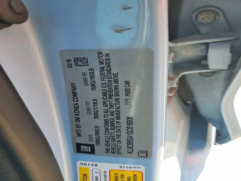 2016 CHEVROLET SPARK LS  