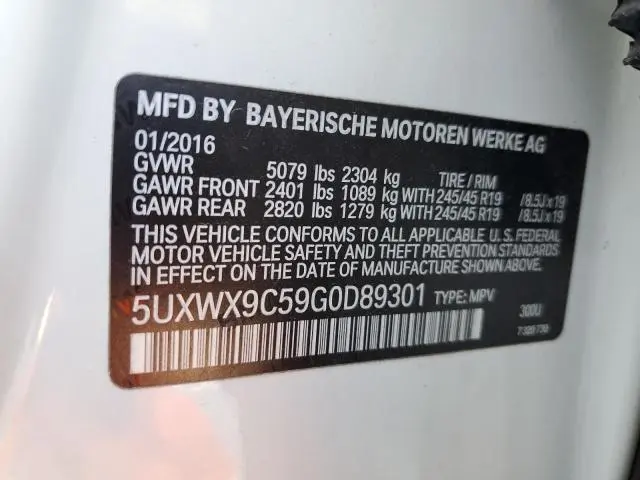 2016 BMW X3 XDRIVE28I  