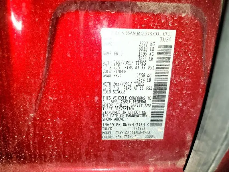 2024 NISSAN FRONTIER PRO-4X  