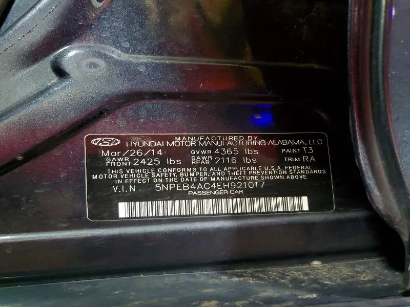 2014 HYUNDAI SONATA GLS  