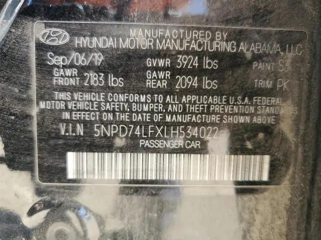 2020 HYUNDAI ELANTRA SE  