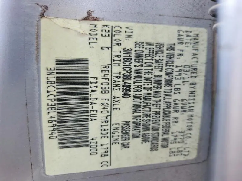 2011 NISSAN VERSA 1.8 S  