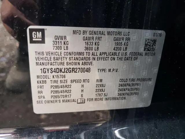 2016 CADILLAC ESCALADE PLATINUM  