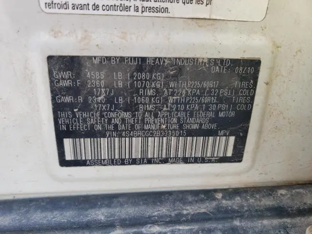 2011 SUBARU OUTBACK 2.5I PREMIUM  